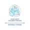 Learn about childbirth process blue concept icon