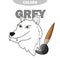Learn The Color Gray - wolf - coloring book
