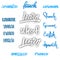 Learn Engish. Calligraphic dotworking font. Unique Custom Characters. Hand Lettering for Designs - logos, badges