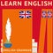 Learn English. Books, textbook english grammar. Banner for English language courses, school. Vector