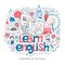 Learn English Concept Illustration