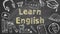 Learn English. Illustration on blackboard.