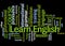 Learn English, word cloud concept 4