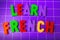 Learn french language alphabet on magnets letters