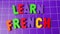 Learn french language alphabet on magnets letters