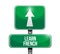 Learn french signpost illustration design