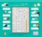 LEARN FRENCH. Word search puzzle. Logic game with birds for study French. Find the words and write the letters. Printable