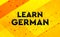 Learn German abstract digital banner yellow background