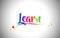 Learn Handwritten Word Text with Rainbow Colors and Vibrant Swoosh