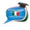 Learn Italian. Do you speak Italian - Italian speech bubble