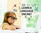 Learn a Language online text with little girl