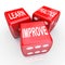 Learn Practice Improve Words 3 Red Dice