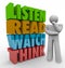 Learn Read Watch Think 3d Words Learning Process System