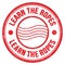LEARN THE ROPES text written on red round postal stamp sign