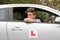 Learner Driver in his car
