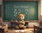 Learning Buddy: Teddy Bear with Chalkboard