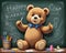 Learning Buddy: Teddy Bear with Chalkboard