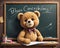 Learning Buddy: Teddy Bear with Chalkboard