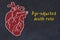 Learning cardio system concept. Chalk drawing of human heart and inscription Age-adjusted death rate