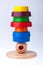 Learning child wood color pyramid toy