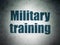 Learning concept: Military Training on Digital Data Paper background