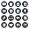 Learning education circle icons set