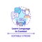 Learning language in context concept icon