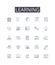 Learning line icons collection. Knowledge acquisition, Skill development, Intellectual growth, Educational attainment