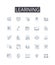 Learning line icons collection. Knowledge acquisition, Skill development, Intellectual growth, Educational attainment