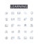 Learning line icons collection. Knowledge acquisition, Skill development, Intellectual growth, Educational attainment