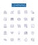 Learning line icons signs set. Design collection of Education, Study, Instruction, Knowledge, Training, Skill, Classroom