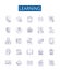 Learning line icons signs set. Design collection of Education, Study, Instruction, Knowledge, Training, Skill, Classroom