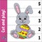 Learning numbers 1-5. Cut and play. Education worksheet. Game for kids. Color activity page. Puzzle for children. Riddle for