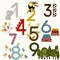 Learning numbers. Cute numbers for children