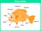 Learning Parts of fish for kids - Worksheet