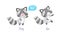 Learning say and go verbs of action set. Cute cat saying and walking. Educational visual material cartoon vector