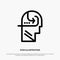Learning, Skill, Mind, Head Line Icon Vector