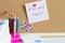 Learning speaking and teaching english with british flag abstract background concept