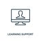 Learning Support icon outline style. Thin line creative Learning Support icon for logo, graphic design and more