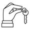 Lease house keys icon, outline style