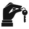 Lease house keys icon, simple style