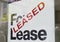 For lease and leased sign