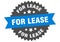 for lease sign. for lease round isolated ribbon label.
