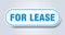for lease sign. rounded isolated button. white sticker