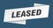 leased banner template. leased ribbon label.