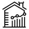 Leasing house property investments icon, outline style