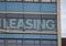 Leasing sign and financial prosperity