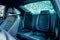 Leather back passenger seats inside coupe sport car