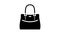 leather bag woman glyph icon animation