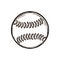 Leather baseball ball isolated. Coloring book